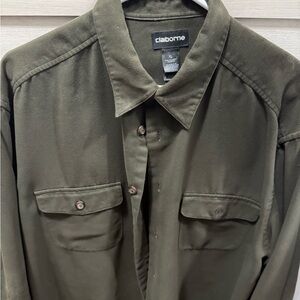 Claiborne Men's Dark Green Shirt Jacket